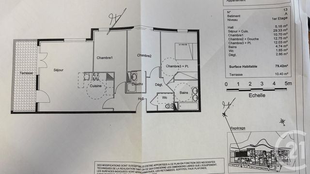 Appartement F4 &agrave; vendre - 4 pi&egrave;ces - 79,42 m2 - Menton - 06 - PROVENCE-ALPES-COTE-D-AZUR